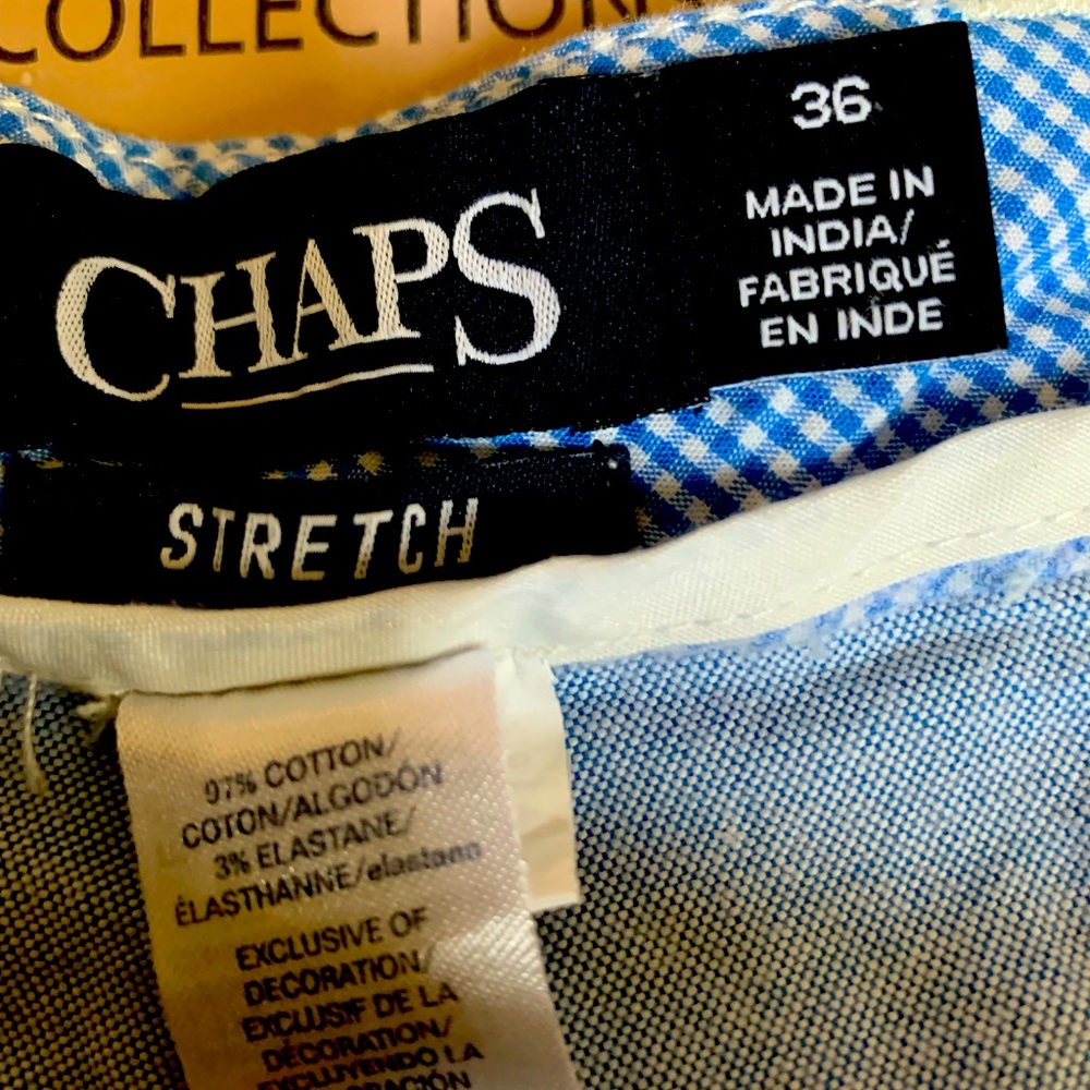 Men’s 36”waist Chaps Chambray casual smart shorts